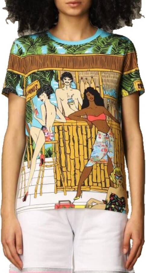 Moschino T shirts Blauw Dames