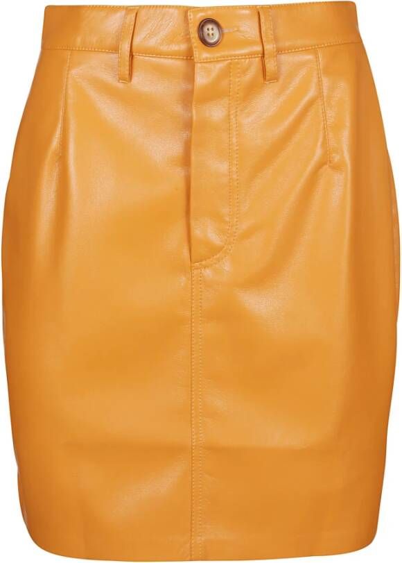 Nanushka Eenvoudige minirok kwam , Oranje, Dames