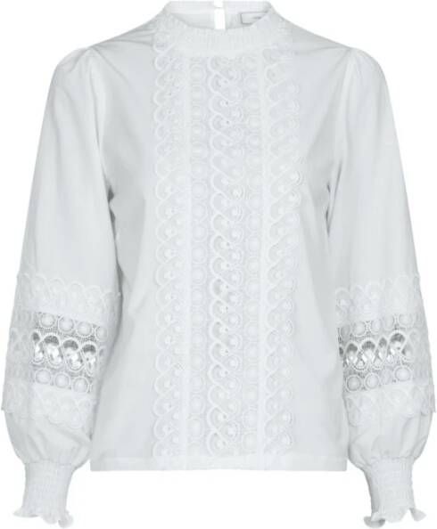 NEO NOIR Katie borduurblouse , Wit, Dames