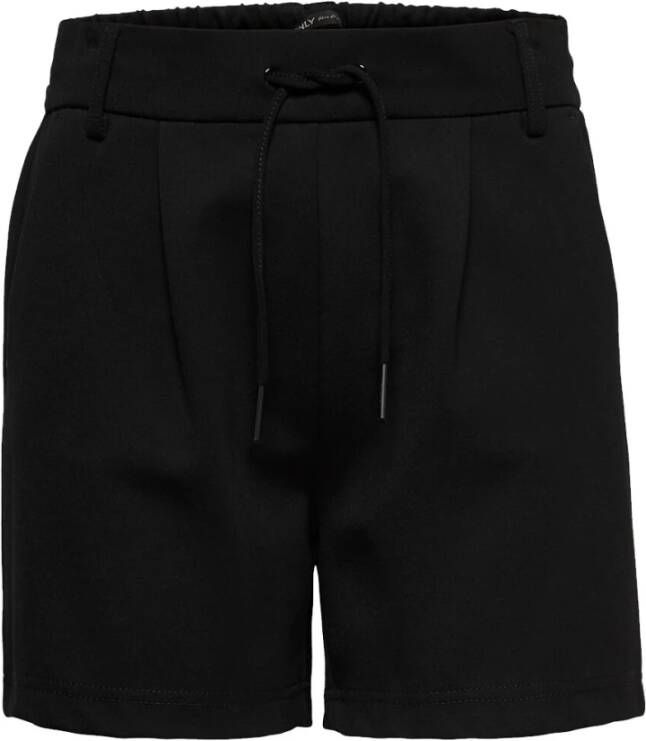 ONLY high waist straight fit short ONLPOPTRASH zwart