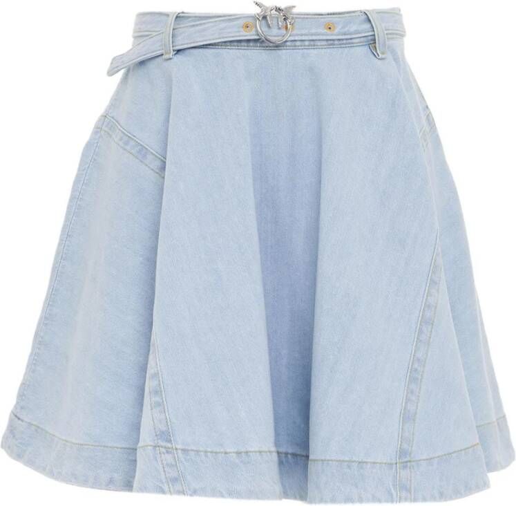 pinko Women Clothing Skirts Blue Noos , Blauw, Dames