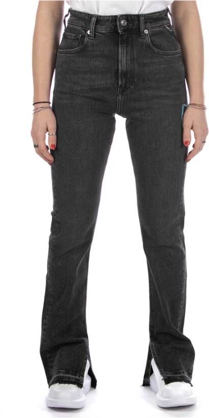 Replay Straight Jeans Zwart Dames