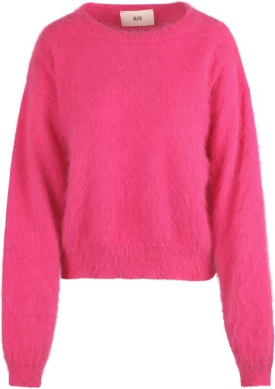 Solotre Ronde hals gekweek , Roze, Dames