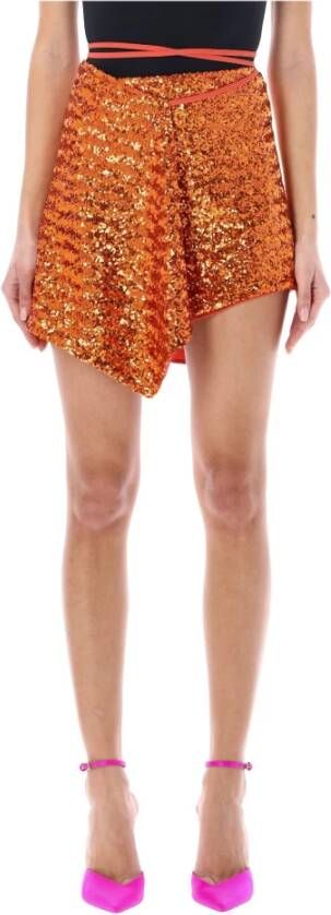 The Attico Vrouwen s kledingrokken oranje ss23 , Oranje, Dames