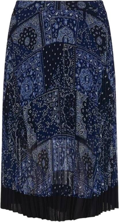 Tommy Hilfiger Gonna Midi Relaxed FIT Plissettata Ww0Ww34535 0GY , Blauw, Dames