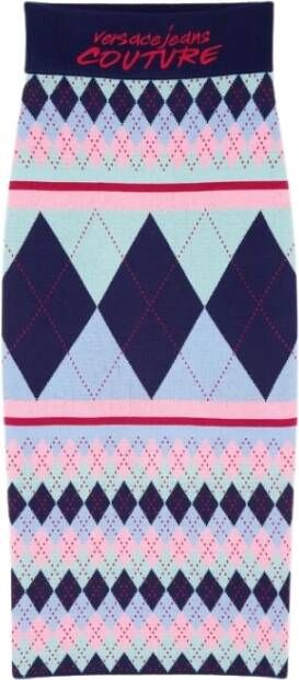 Versace Jeans Couture Kokerrokken Blauw Dames