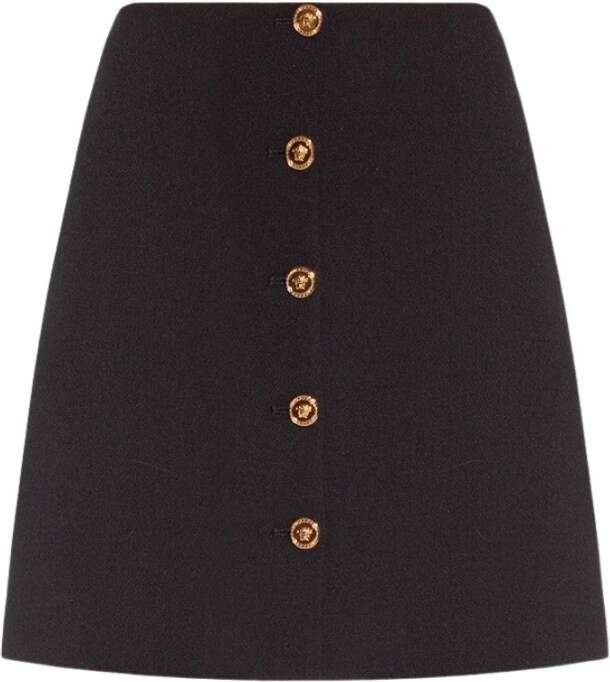 Versace Jupe à boutons , Zwart, Dames