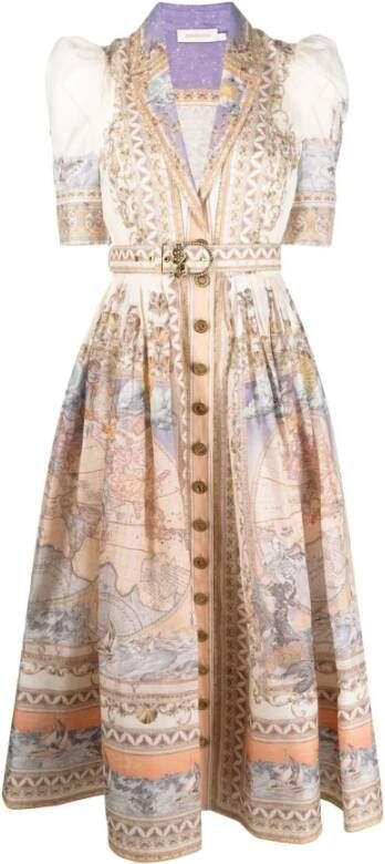 Zimmermann Midi dag kjole , Oranje, Dames