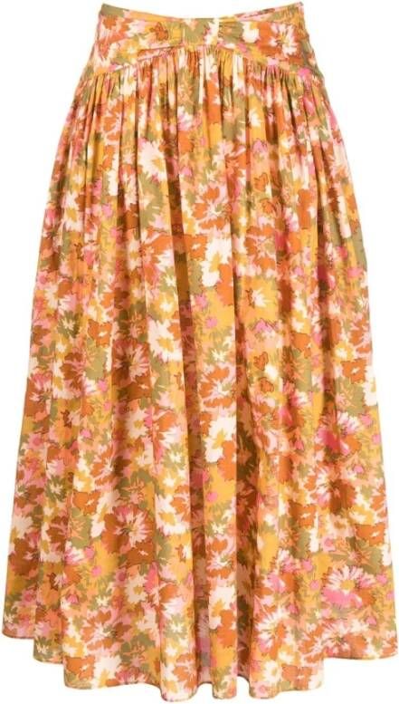 Zimmermann Midi nederdel , Oranje, Dames