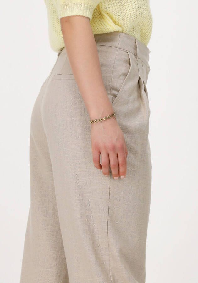 Y.A.S high waist straight fit pantalon YASREGA ecru