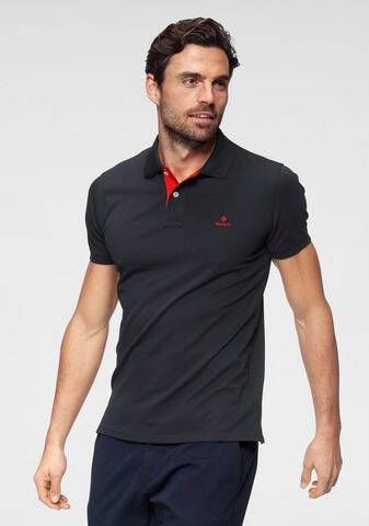 Gant Poloshirt CONTRAST COLLAR PIQUE SS RUGGER vormvast door elastan