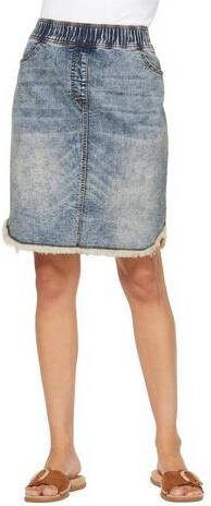 Jeansrok in blue bleached van heine