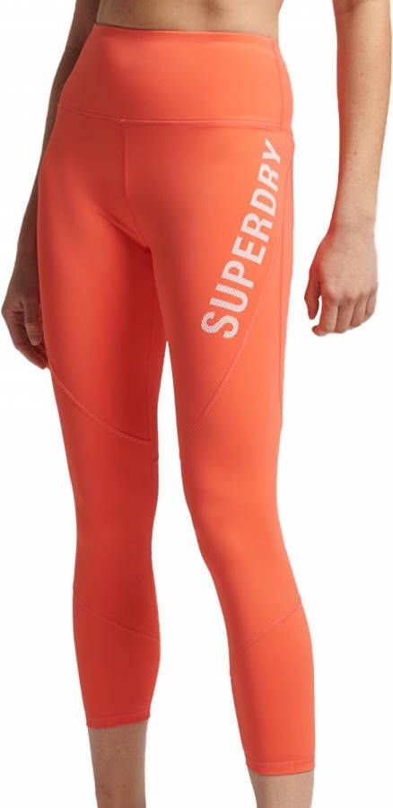Superdry Sport 7/8 sportlegging Core koraalrood