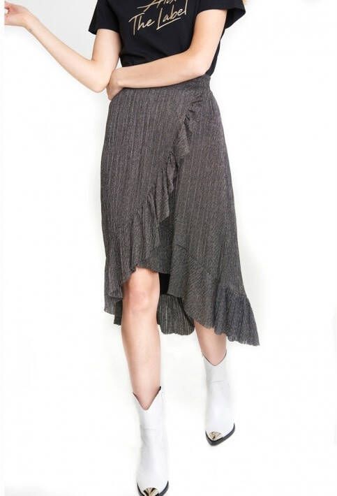 Alix The Label Alix 197288390 ladies knitted lurex mesh long skirt