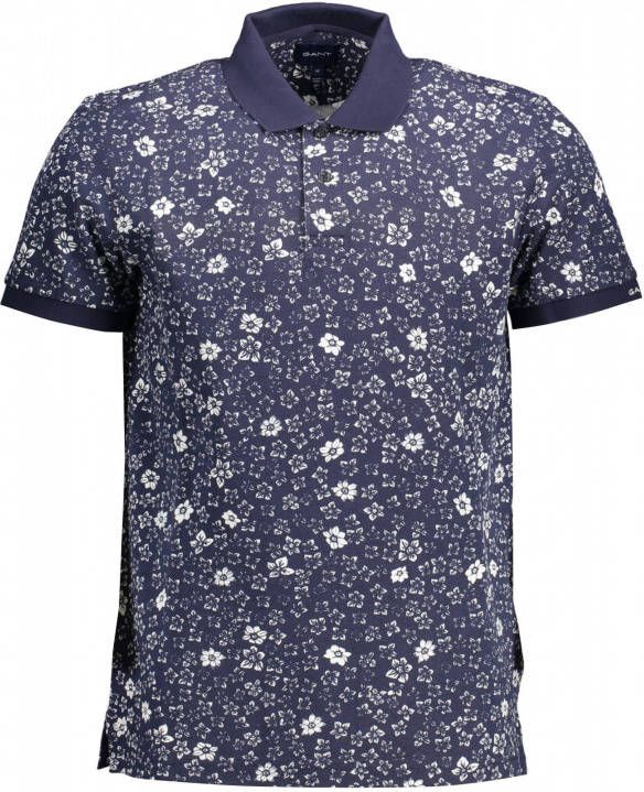 Gant D1. Vrijheid Bloemen Pique Rugger Polo