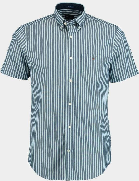 Gant Casual hemd korte mouw d2. reg poplin stripe ss bd 3020771/432