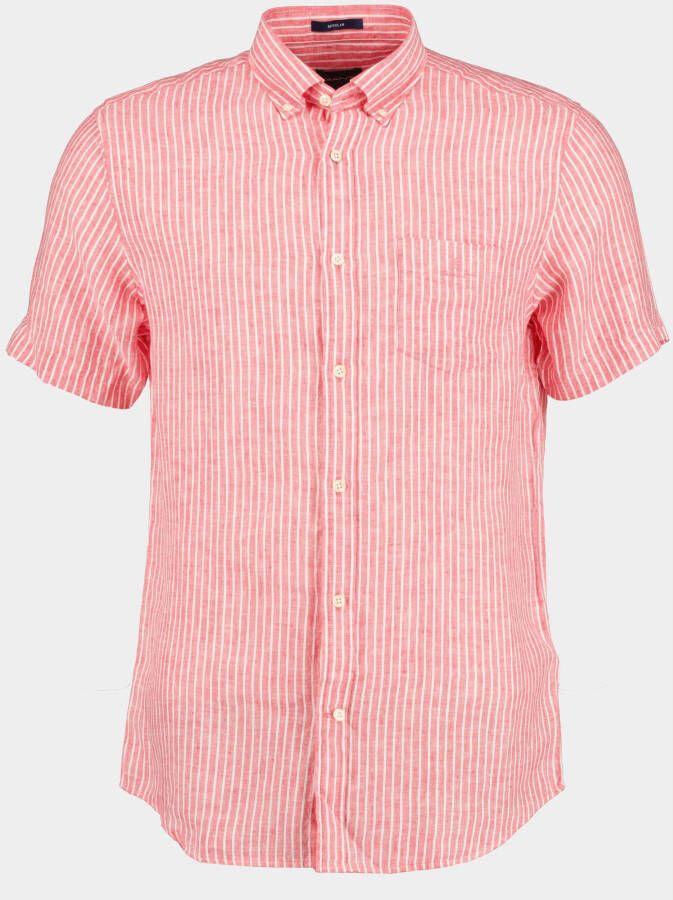 Gant Casual hemd korte mouw d2. reg stripe linen ss bd 3012521/652