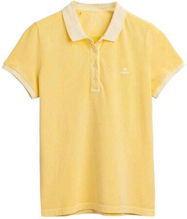 Gant Women`s Short Sleeve Polo Yellow , Geel, Dames