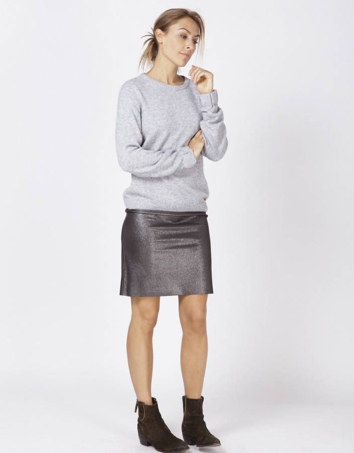 Moscow Fw18 13.01 skirt dark silver