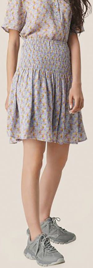 MSCH Copenhagen Blauwe Minirok Henriet Rikkelie Skirt Aop