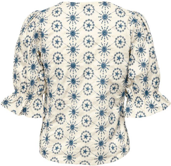 Only Blouse korte mouw , Beige, Dames