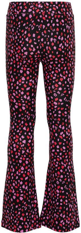 Only kids Only Kogpaige Flared Pant AOP PNT Black/LOLLIPOP/SPRING Crocus | Freewear , Paars, Dames