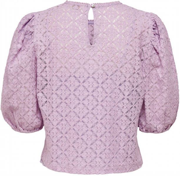 Only Korte SLV kanten bladerdeeg , Paars, Dames