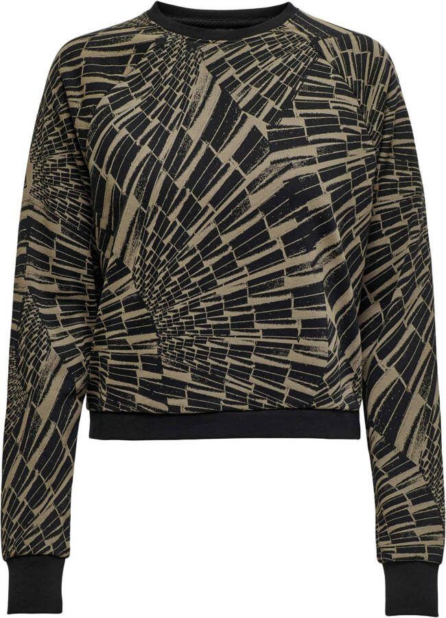Only Pabbey AOP gewas op SWT Black/Falcon , Zwart, Dames