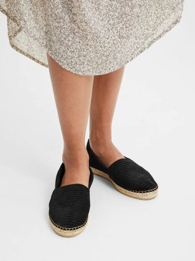 Selected Femme Espadrilles Suède , Zwart, Dames