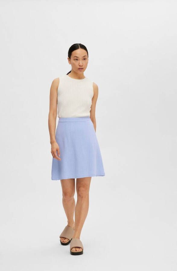 Selected Femme Minirok linnenmix