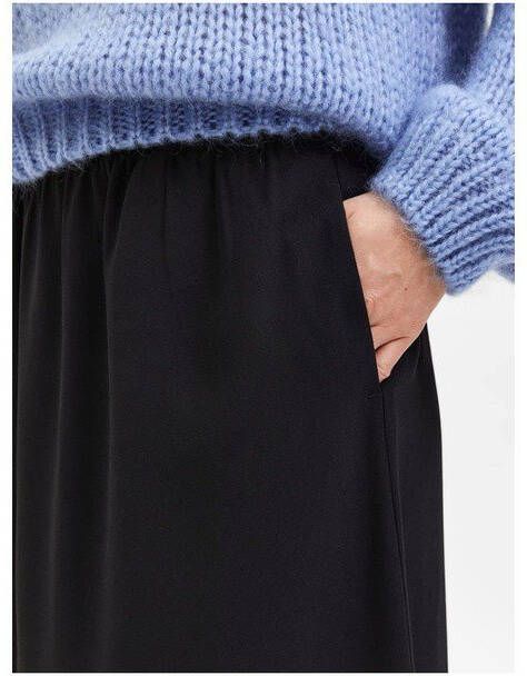 Selected Femme Tinni relaxed MW Midi Skirt , Zwart, Dames