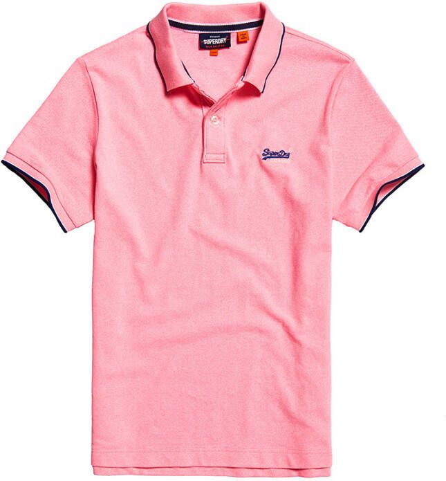 Superdry poolside polo fluo roze