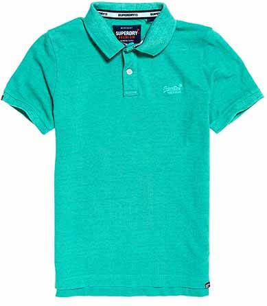 polo Vintage Destroyed groen/blauw (M11017Rt Bbm)