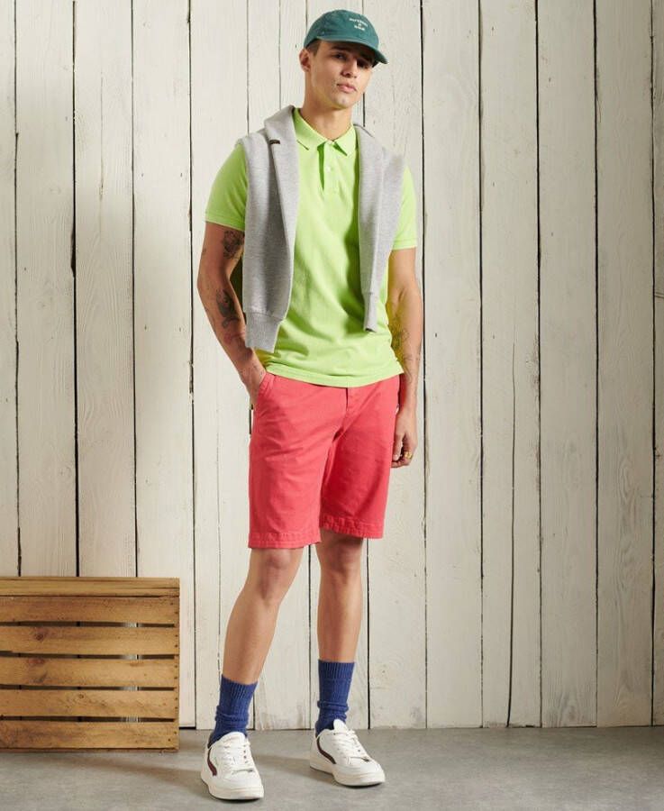 Superdry S/s vintage destroyed polo acid lime(m1110198a 55e )