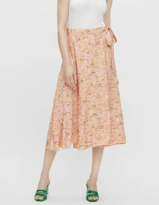 Y.A.S Yaspicca Wrap Midi Skirt , Oranje, Dames