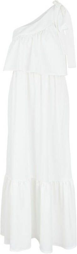 Y.A.S trouwjurk YASASOLA van gerecycled polyester wit