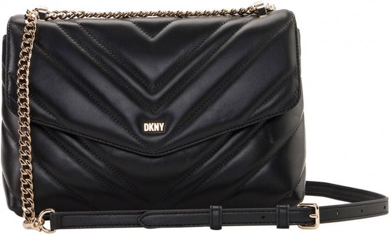 DKNY Madison Lg Shoulder black/gold Damestas