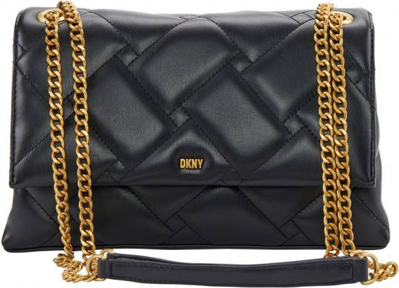 DKNY Willow Shoulder Bag black/gold Damestas