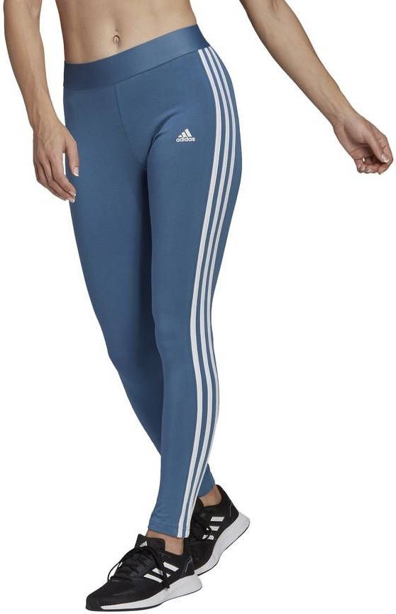 adidas Leggings Loungewear Essentials 3 Stripes Blauw/Wit Vrouw