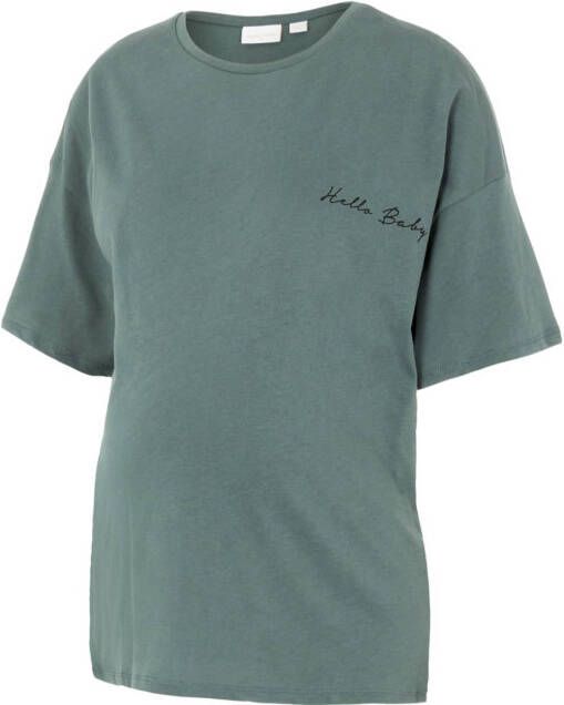 MAMALICIOUS zwangerschapsshirt MLMARYLEE van biologisch katoen groen