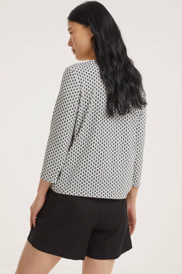 ONLY high waist straight fit short ONLVIVA zwart