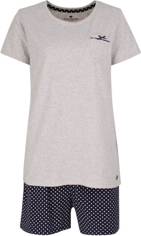 Tom Tailor shortama grijs/zwart