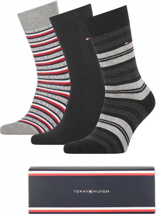 Tommy Hilfiger Sokken Men Sock 3P Giftbox Tommy Zwart