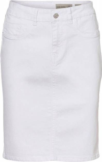 Vero Moda Nine HW DNM kokerrok Noos CI , Wit, Dames
