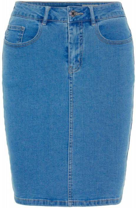 Vero Moda Kokerrok HW denim , Blauw, Dames