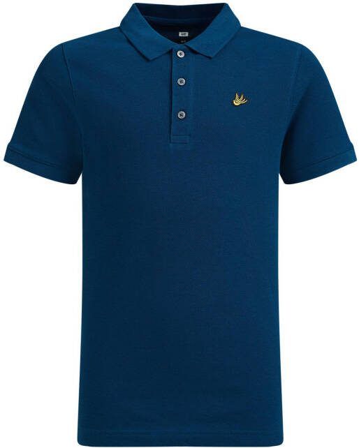 WE Fashion polo donkerblauw