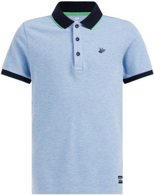 WE Fashion polo lichtblauw