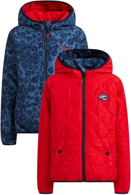 WE Fashion reversible zomerjas rood/blauw