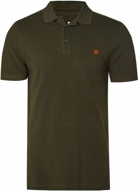 WE Fashion slim fit polo van biologisch katoen forest night