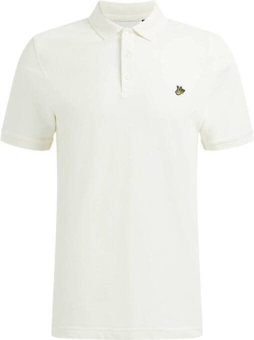 WE Fashion slim fit polo wit